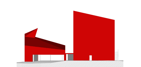 Casa das Artes art and culture centre with bright red walls-52