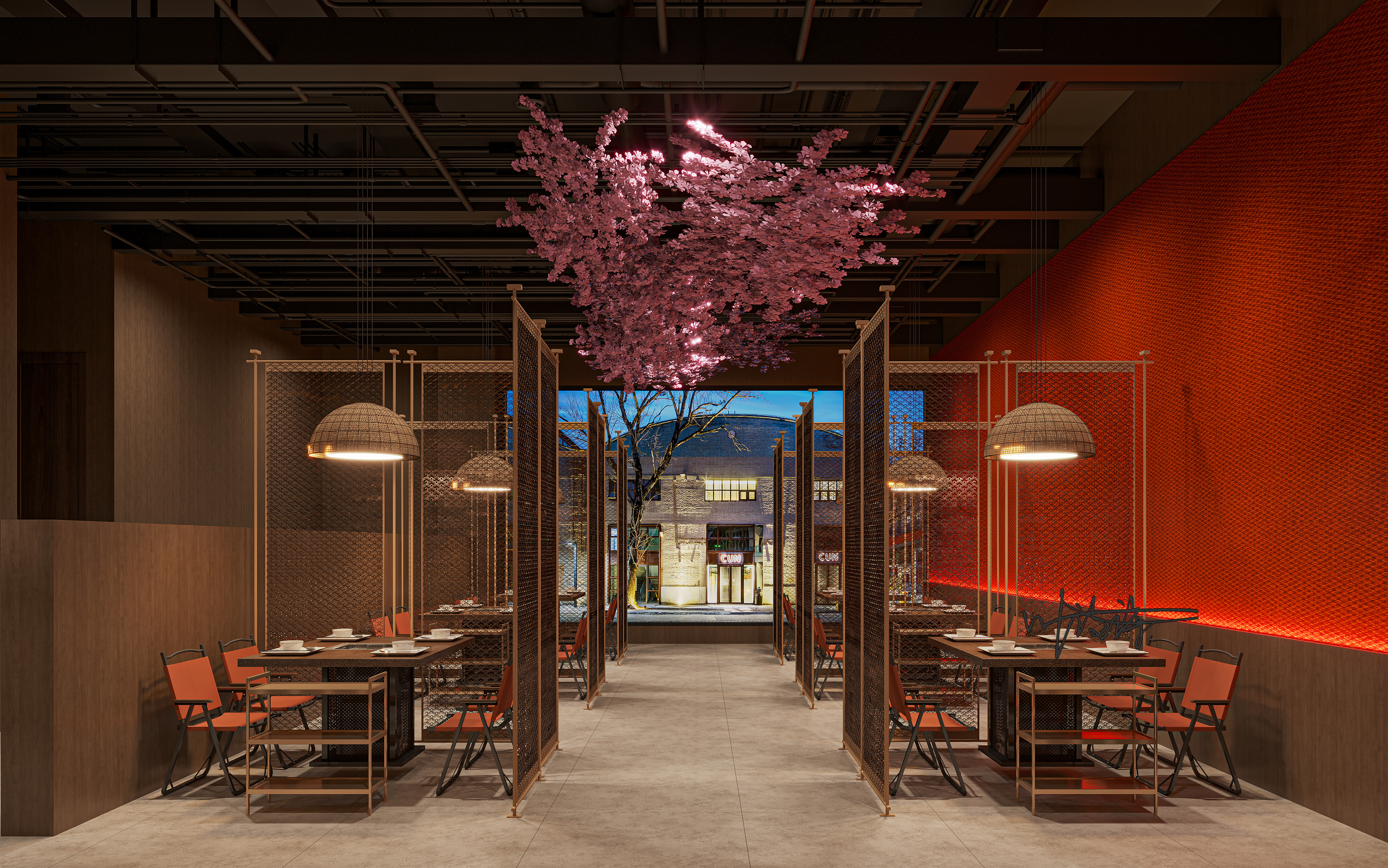 餐饮空间 中式火锅店-3