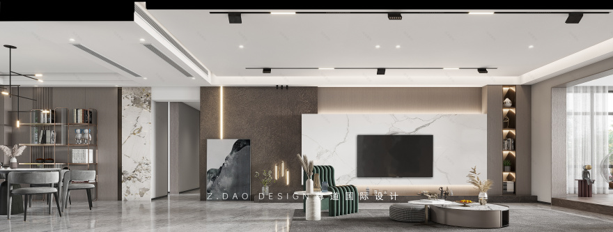 《栖隅》碧桂园现代简约风大平层设计丨合肥尊道国际设计-11