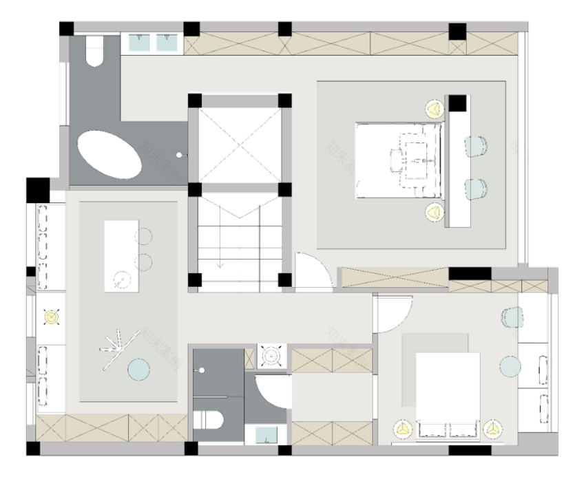 汉南绿地城新中式复式住宅设计丨户型研究所-48