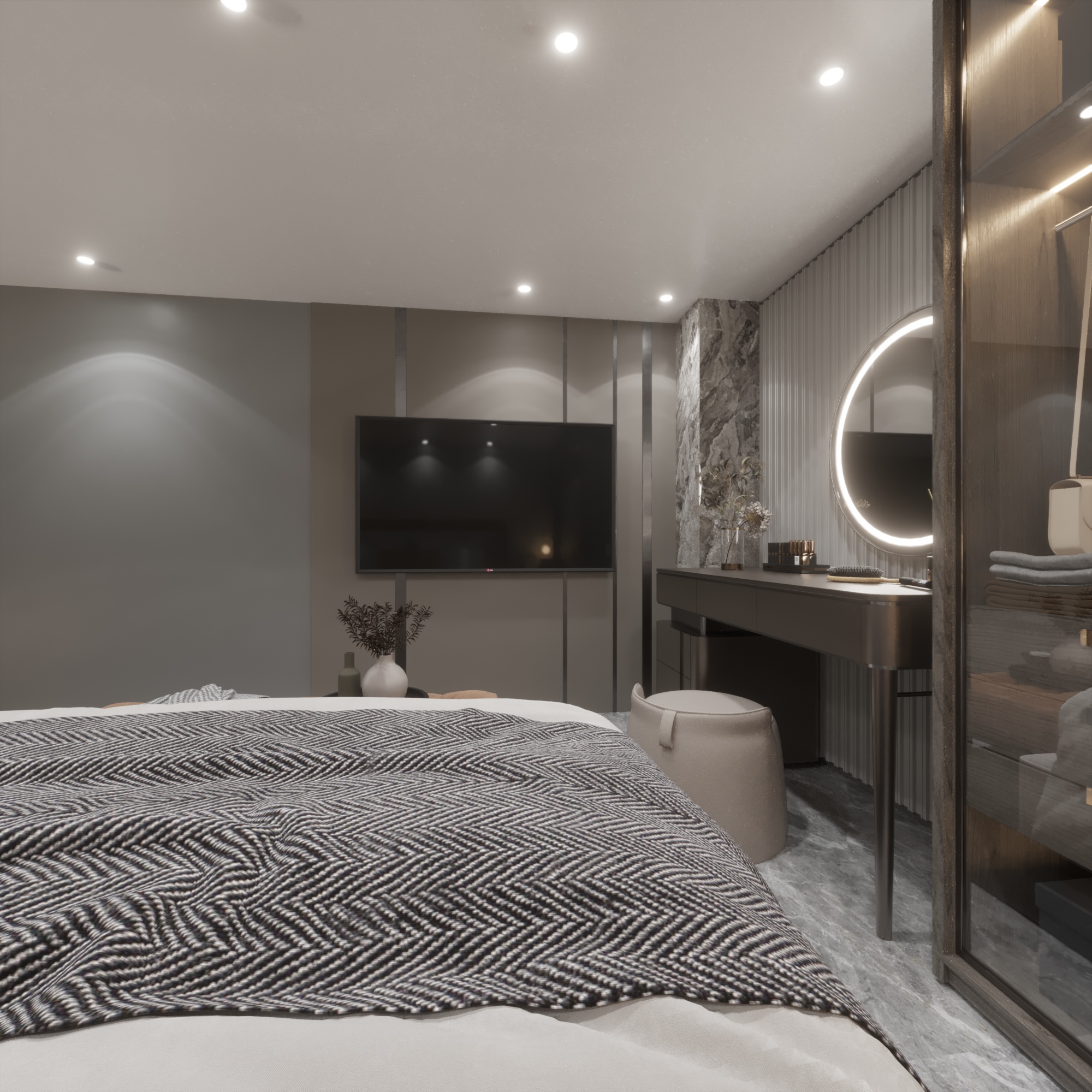 Home Interior Kitchen & Living & Bedroom & Bathroom-12