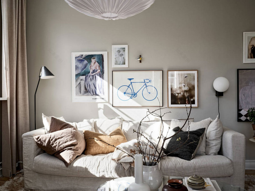瑞典温馨公寓 | 色彩与艺术的完美融合-4