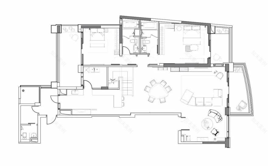 上海浦东滨江顶层复式公寓室内改造丨中国上海丨上海境物建筑设计咨询有限公司-44