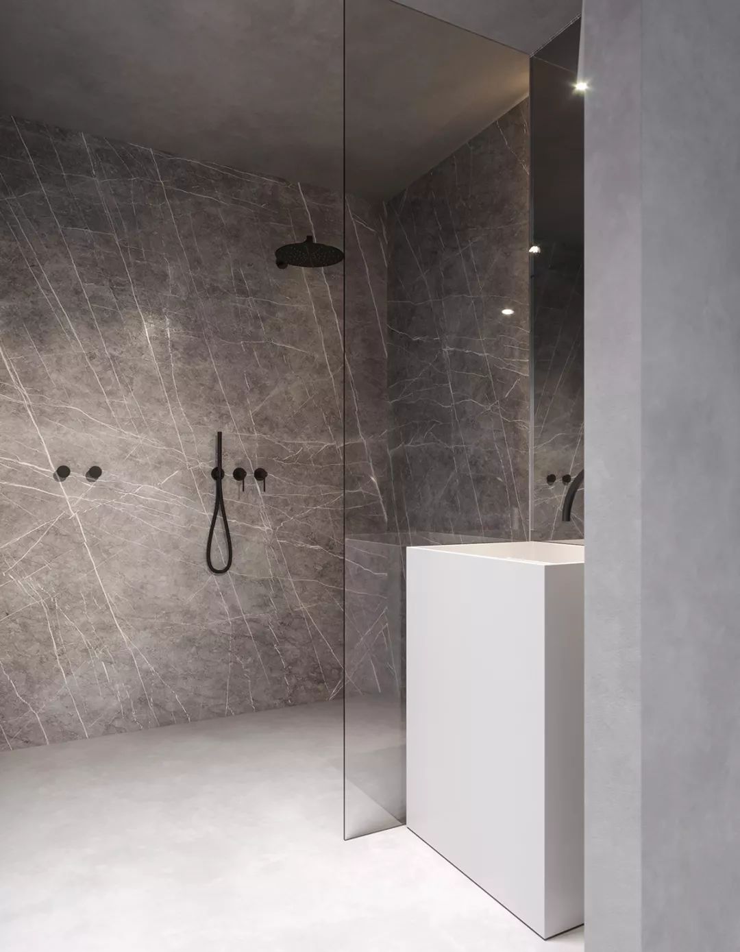 极简灰的私宅空间 | 高级灰与深木饰面的完美融合-94