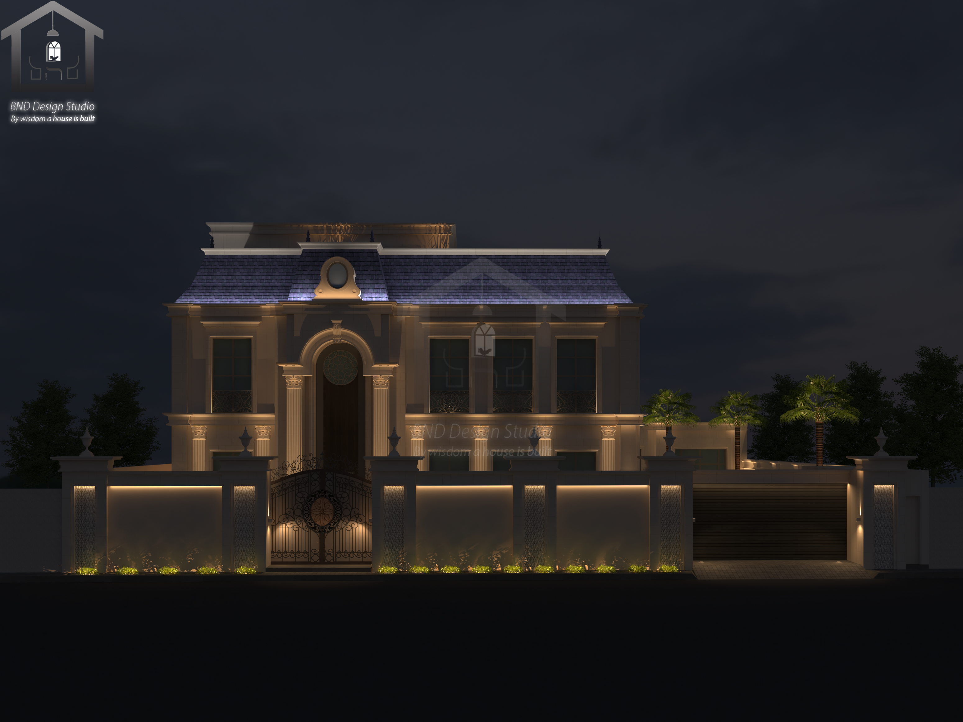 Facade & Landscape Lighting Private Villa - KSA-11