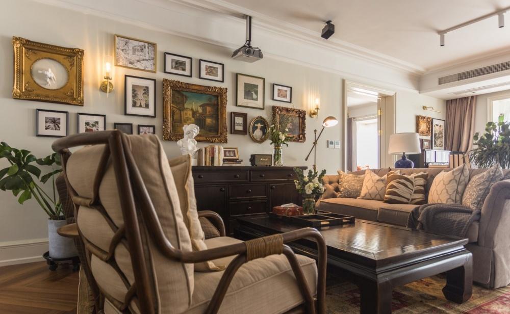 上海本墨设计丨平层丨70W打造218㎡超优雅美式乡村风大宅-28