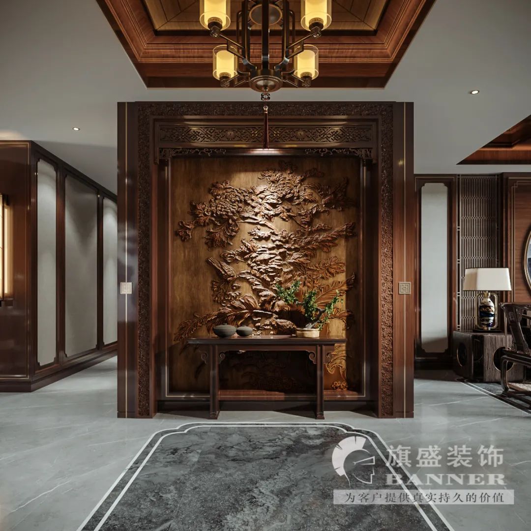 白桦林团圆新中式设计丨旗盛-14