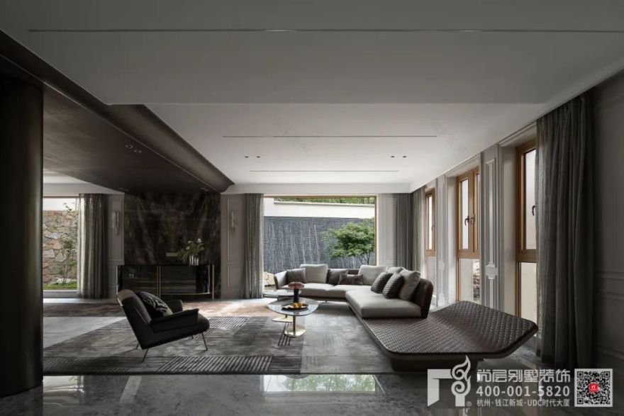 杭州香格里拉现代轻法大宅丨中国杭州丨杭州尚层装饰-14