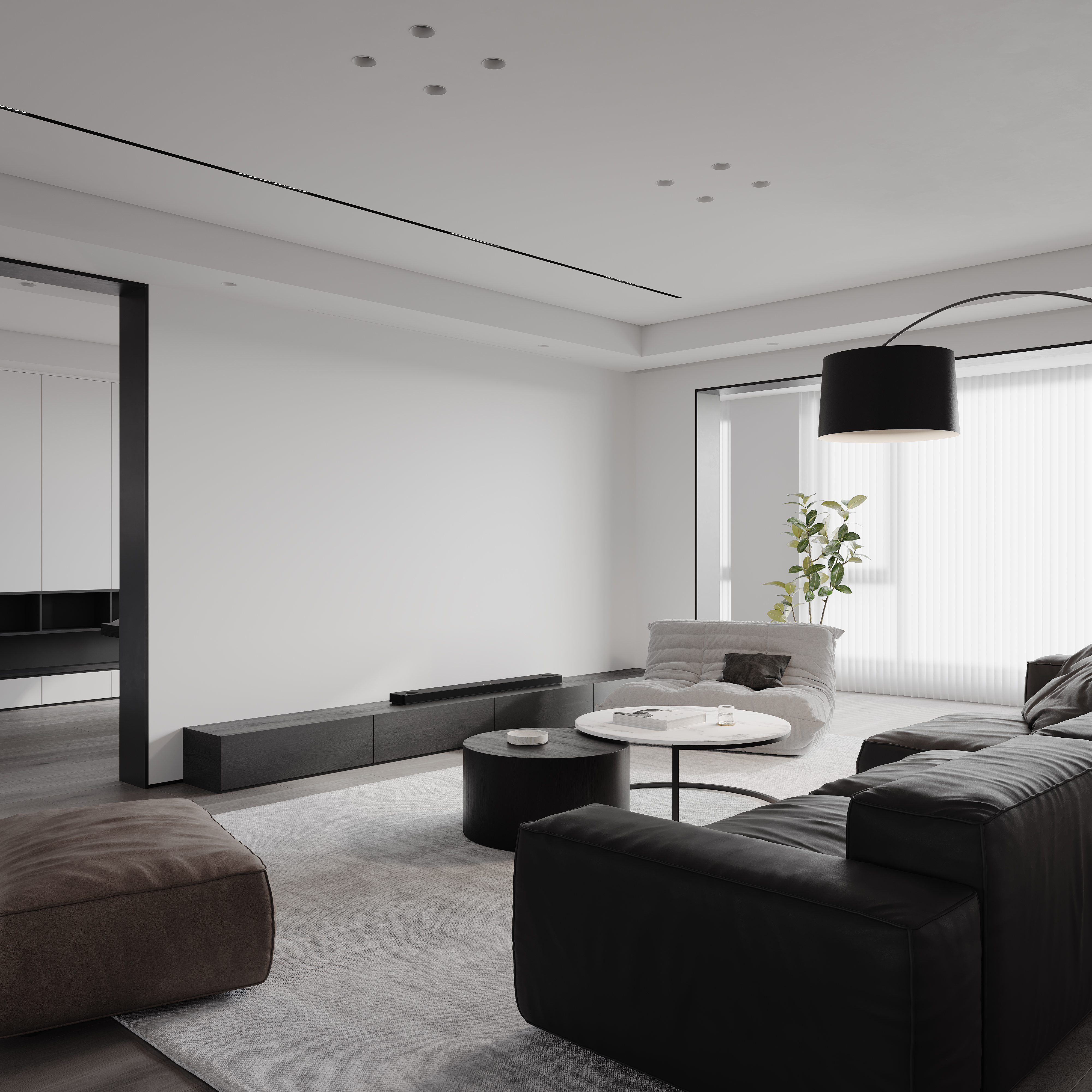 现代极简风，客厅、卧室-5