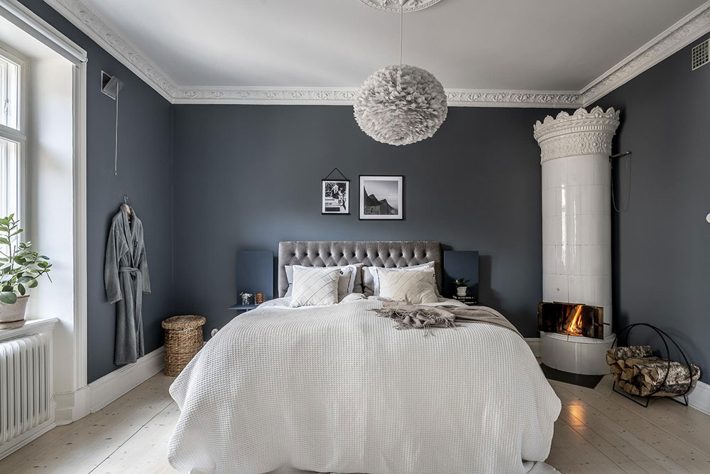 哥德堡 92 平米简约公寓,蓝调卧室引人入胜-9
