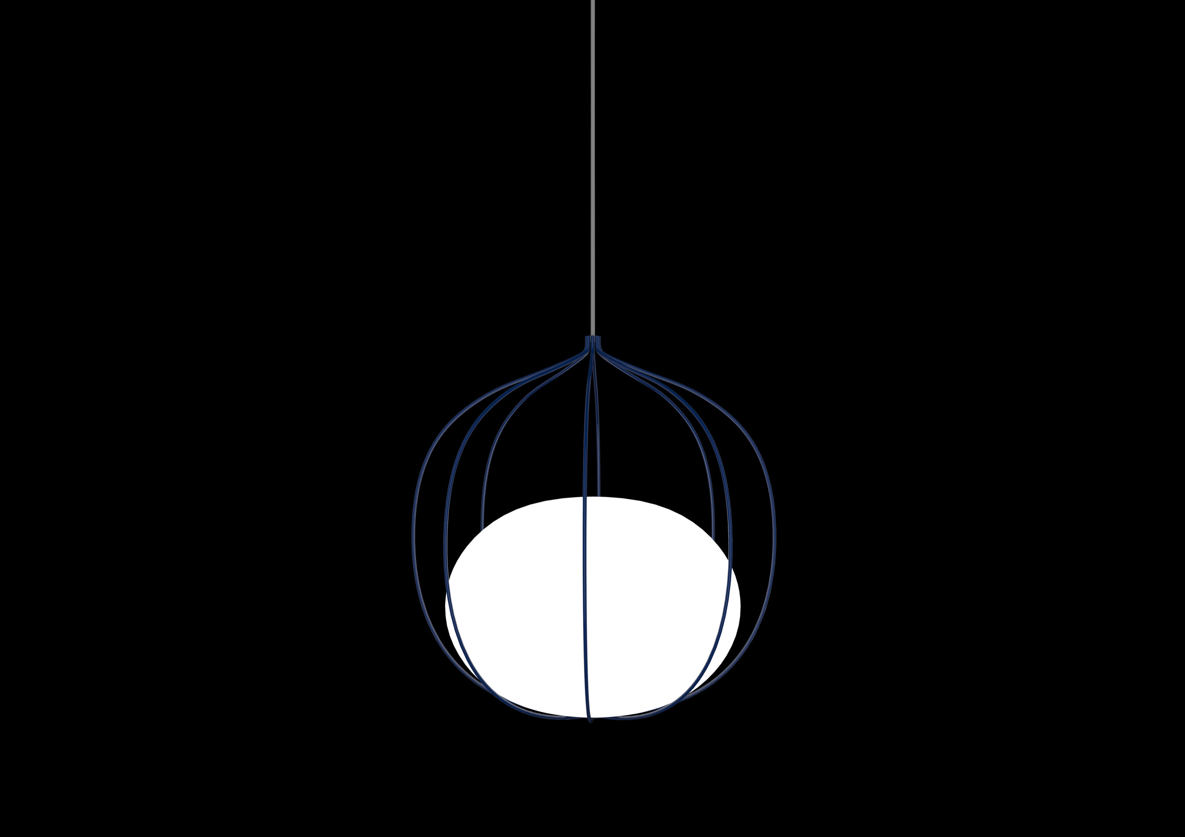 Front's Hoop lamp features glass pendant trapped inside wire cage-15