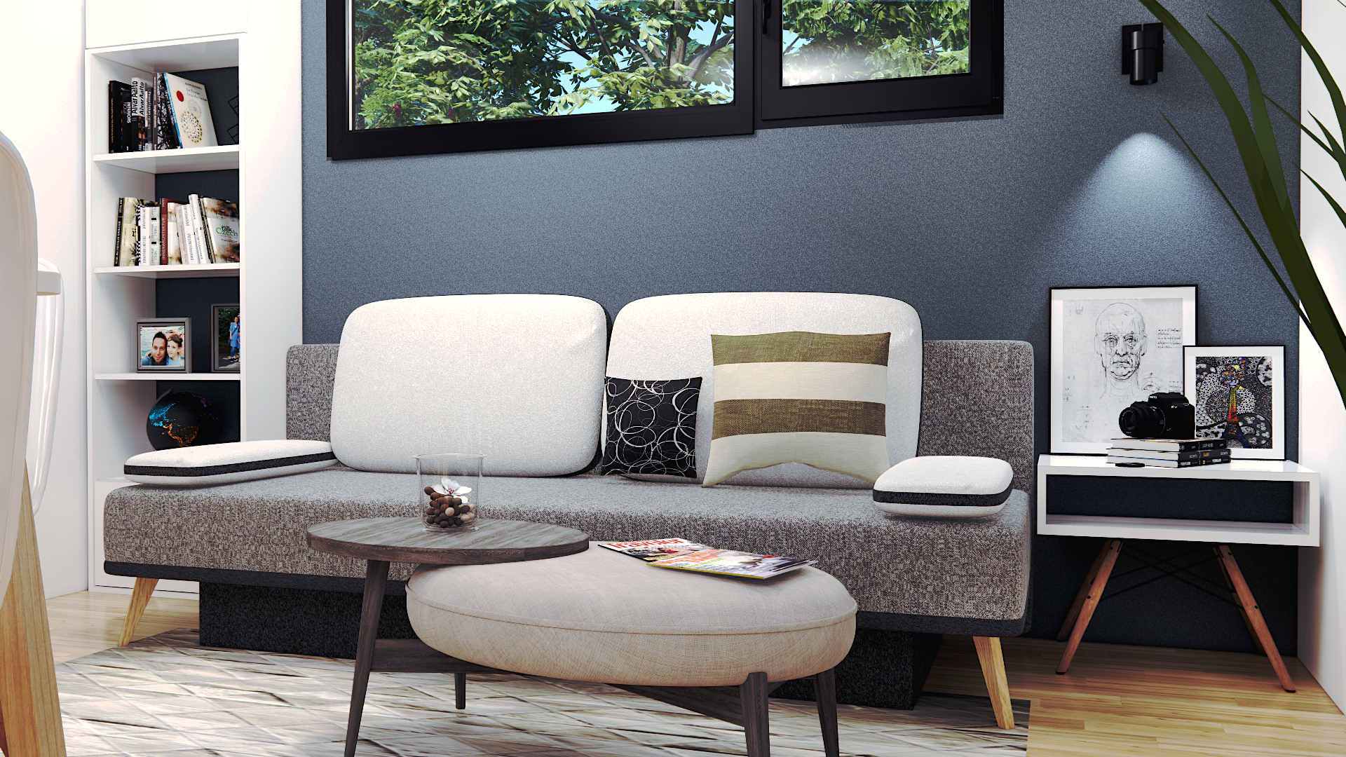 Combo K2 现代 2 层集装箱房-8