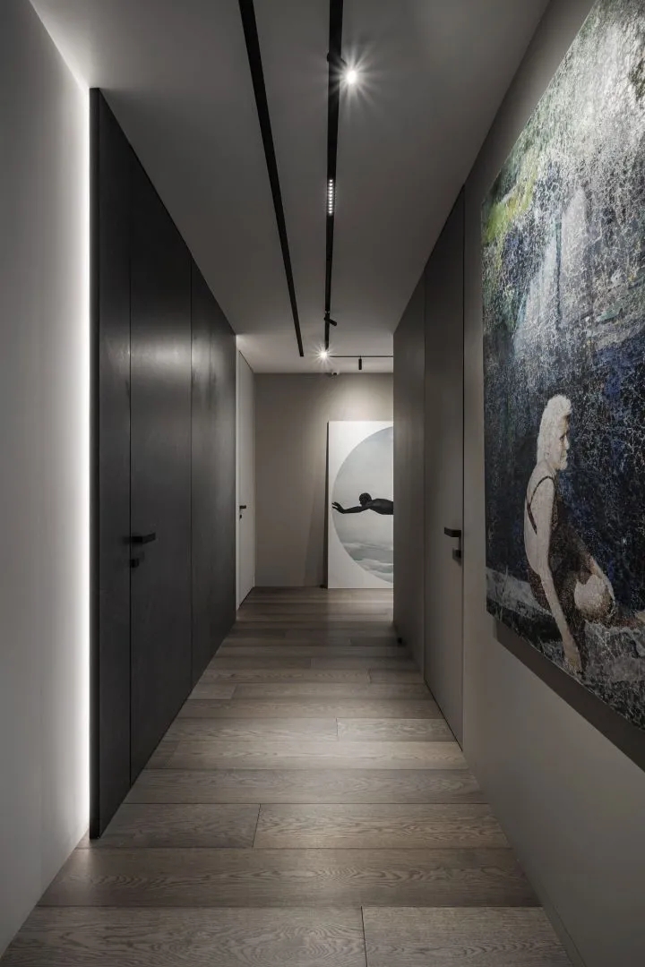 黑白灰现代极简主义公寓设计丨乌克兰基辅-2