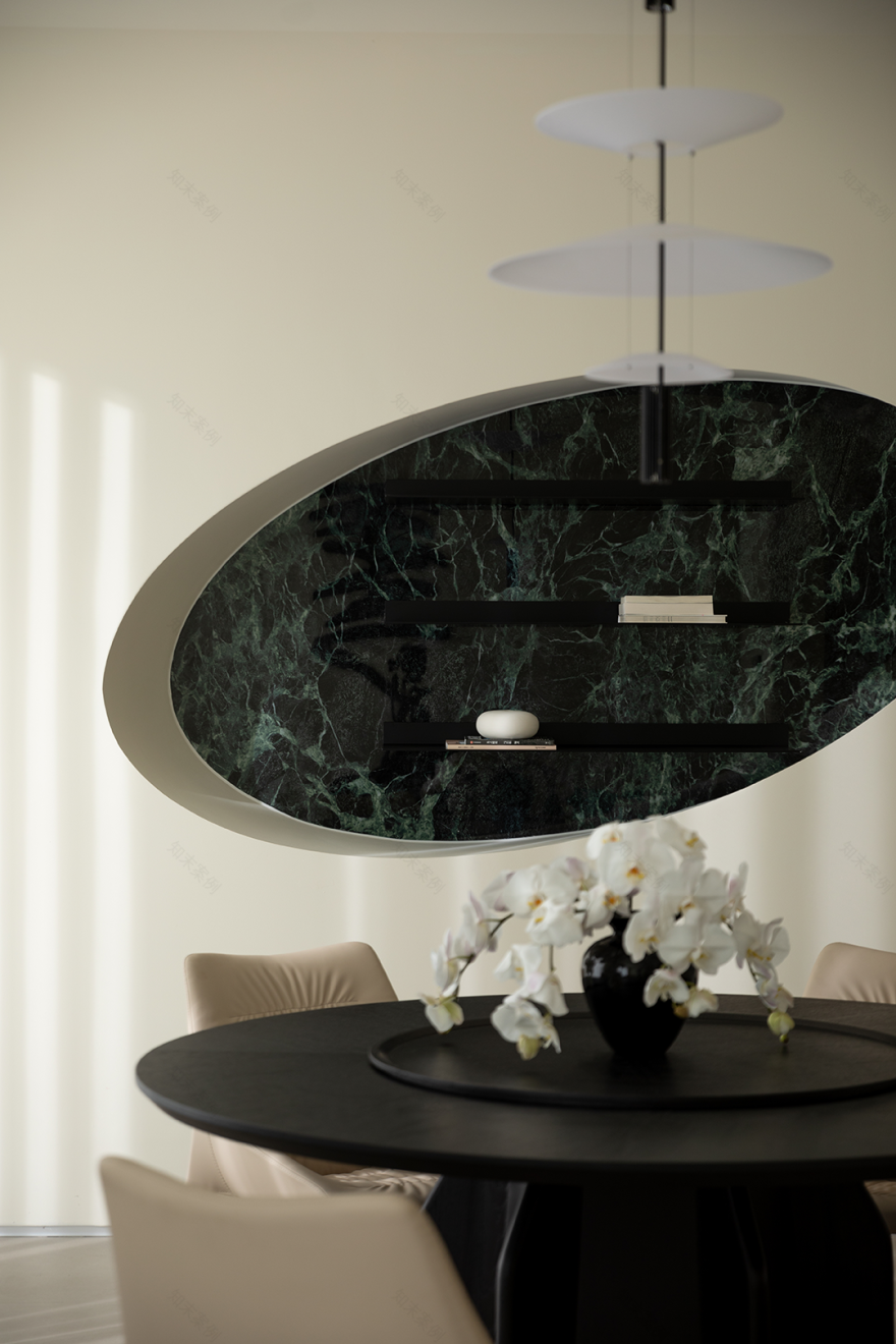 光之瀑布挑空别墅丨中国金华丨涵舍空间设计-45