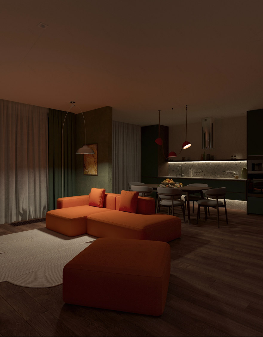 年轻情侣公寓设计项目丨乌克兰基辅丨Diana Chehaieva-13