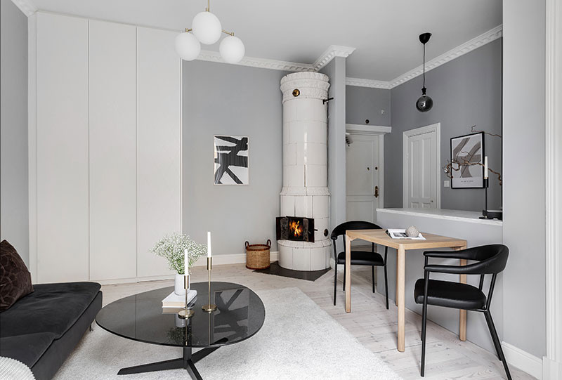 舒适北欧小公寓，灰色基调搭配温馨贝壳色调-6
