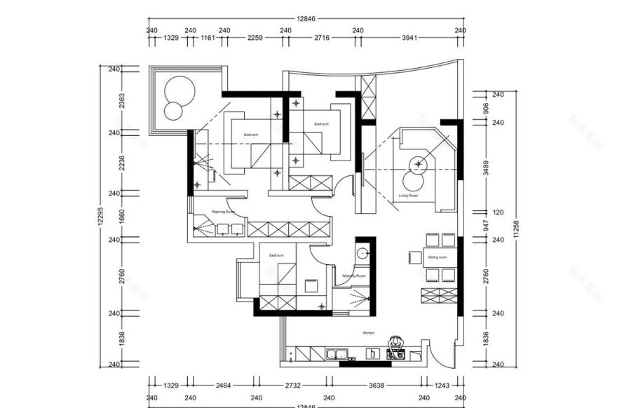 悬空电视柜打造轻盈美感,开放式厨房提升空间互动-19