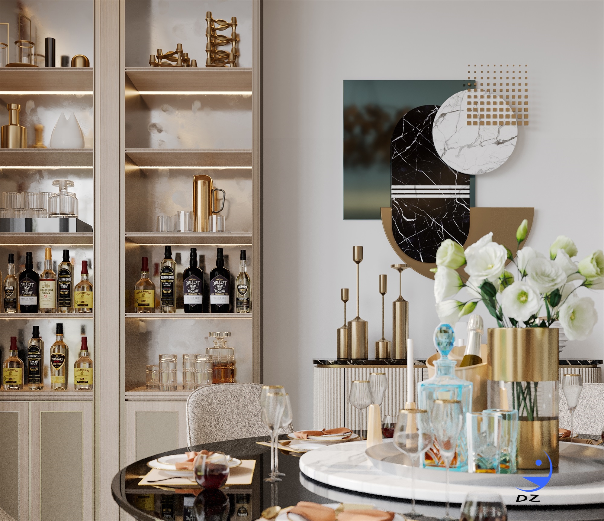 挑空室内客餐厅过道卧室案例分享-17