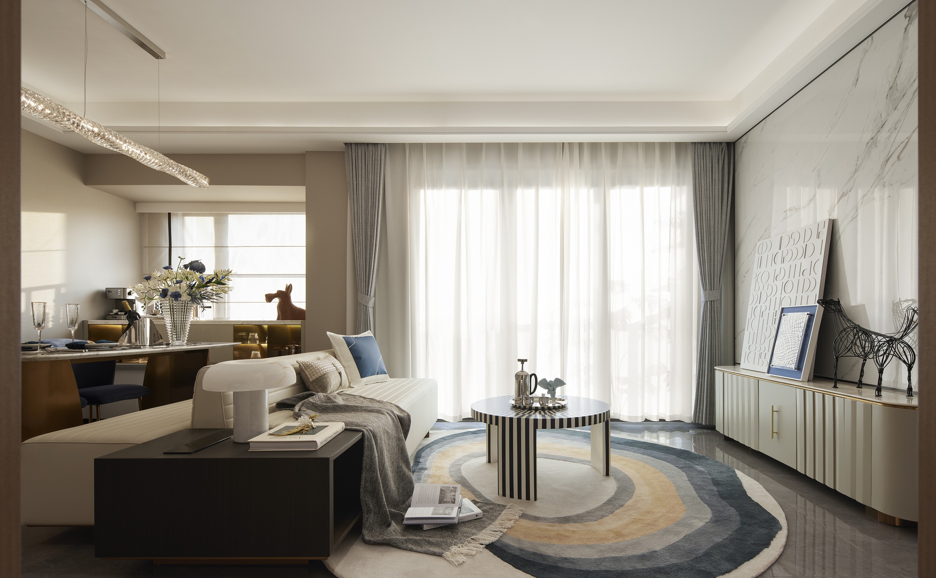 深物业·澜湖时代·莫兰迪蓝样板间丨中国深圳丨深圳市伊派室内设计有限公司-9