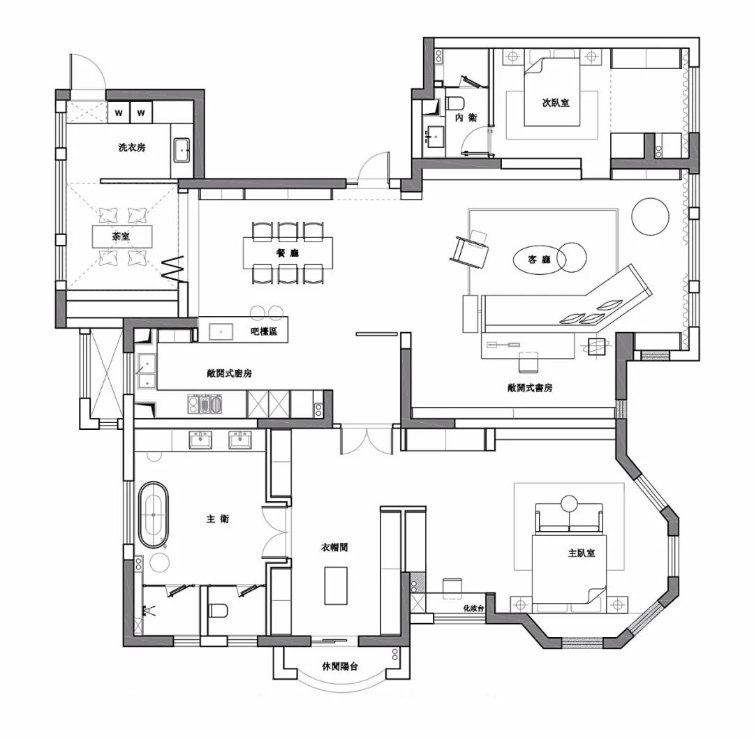 宁波凯旋门 200 平米现代简约家居设计-30