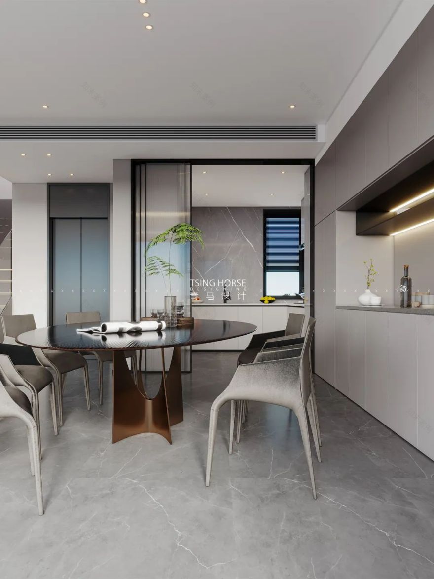 招商央玺现代轻奢别墅空间设计丨周昆设计团队-19