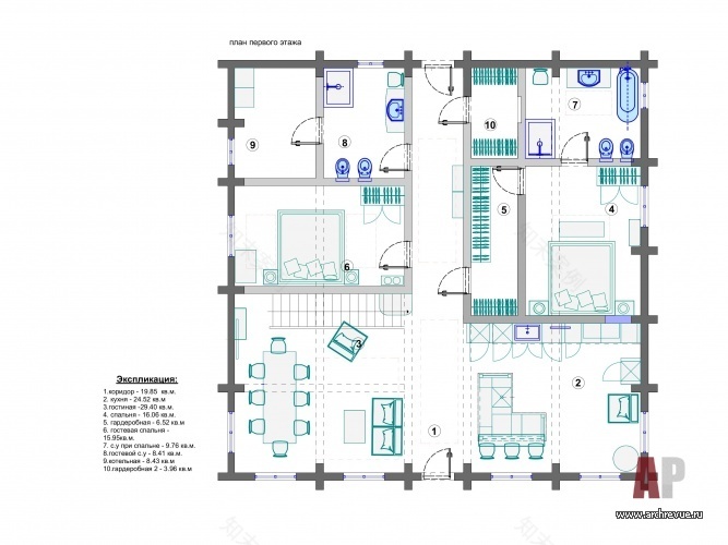 Клязьме的传统风格木屋别墅(未明确,暂以地点和风格概括)-52