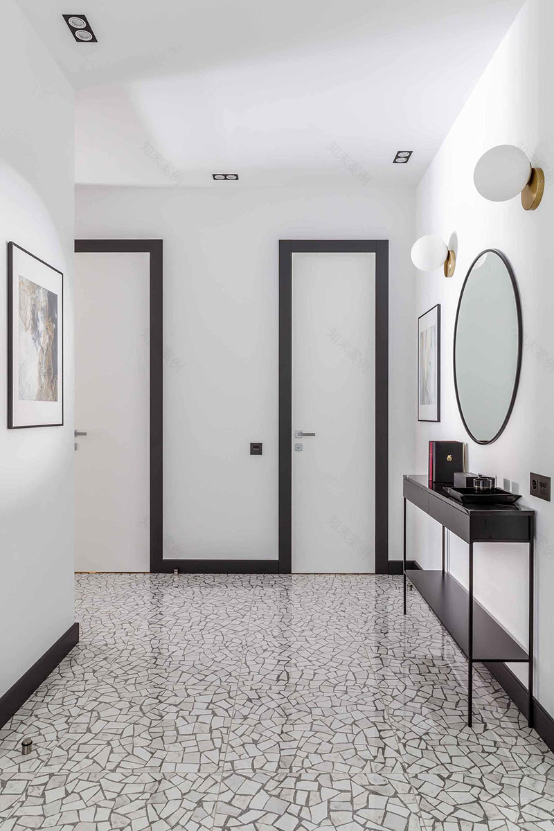 现代风格公寓设计 | 俄罗斯克拉斯诺达尔的时尚白砖艺术-7