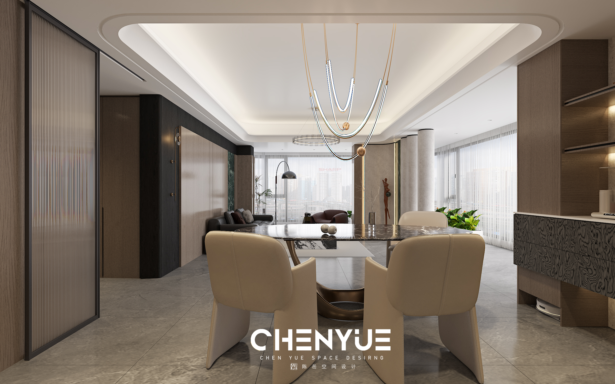 万科星耀天府 160㎡ 现代轻奢丨陈岳-12