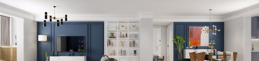 蓝白之家,简约舒适的空间设计-2