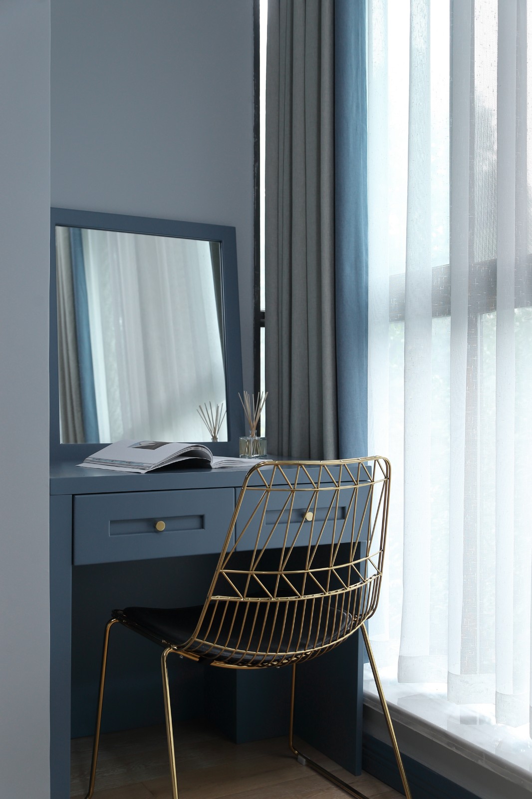 清羽设计 · 成都 178㎡优雅灰蓝家居,打造舒缓港湾氛围-57