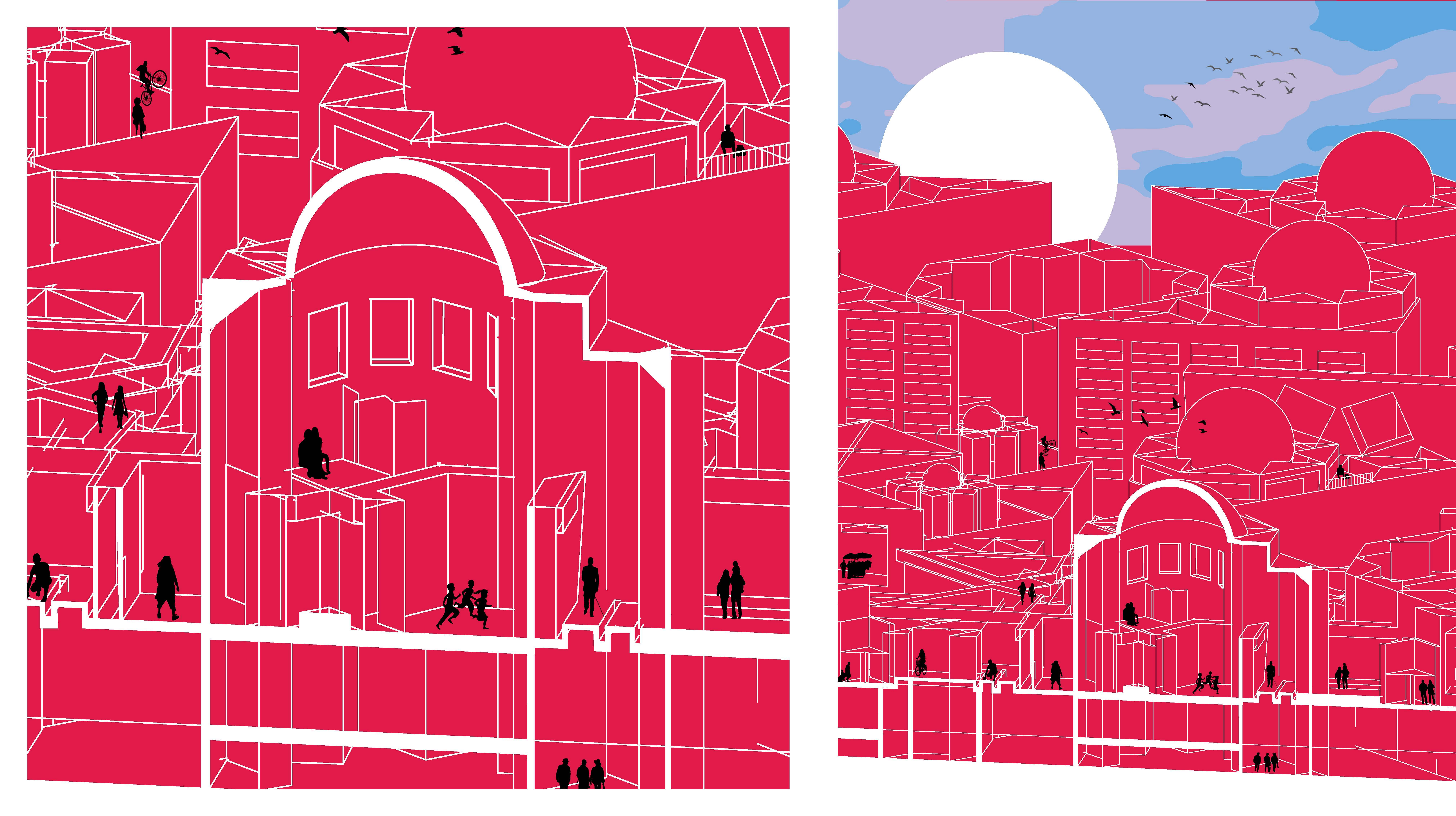 基于叙利亚传统图案的概念性城市设计丨美国洛杉矶丨Yasmeen Tizani-16