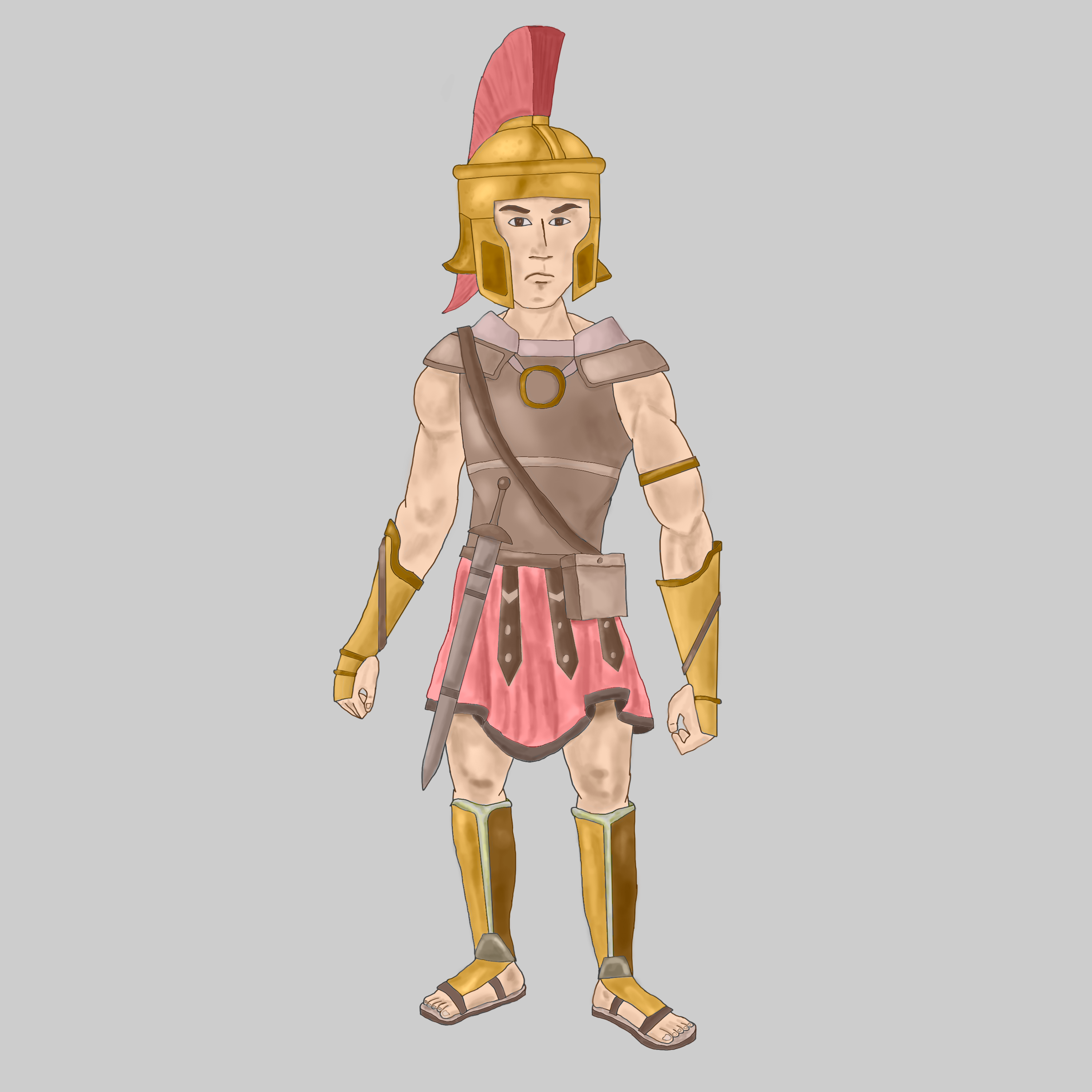 2D游戏角色设计  罗马将军-4