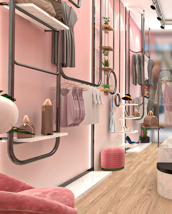 Clothing store-university 3rd year- Interior design-4