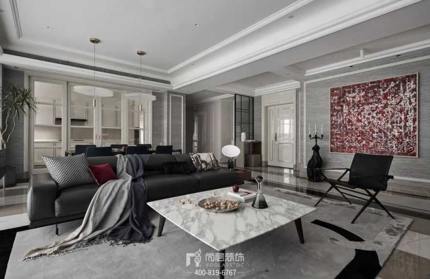 杭州450㎡黑金质感别墅装修,格调满满,都市精英男女标配!-13