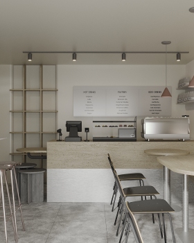 Soft Minimal Café Interior