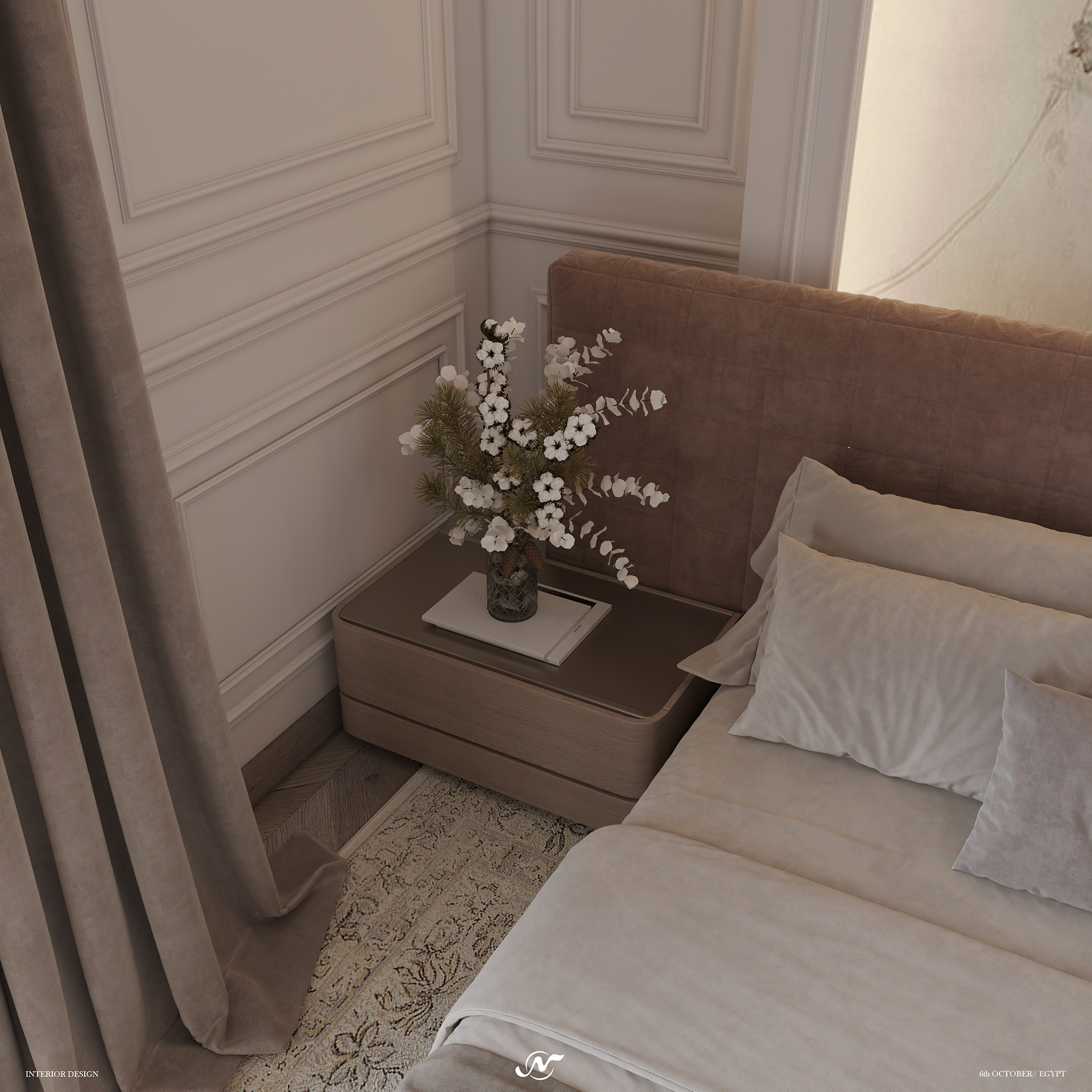 新古典风格卧室丨Yasmine El  Dragieny-14