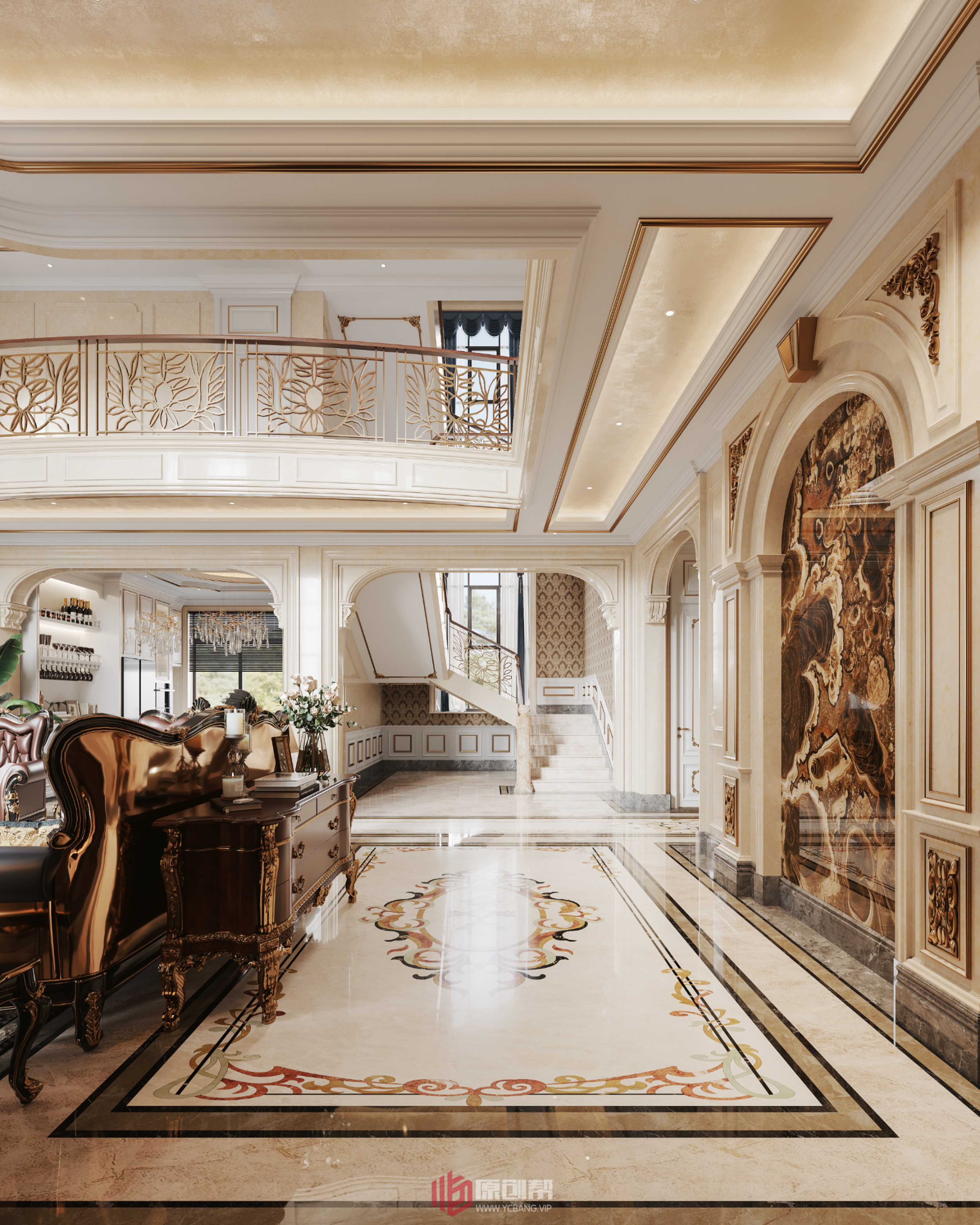 古典美式别墅设计丨名家设计-9