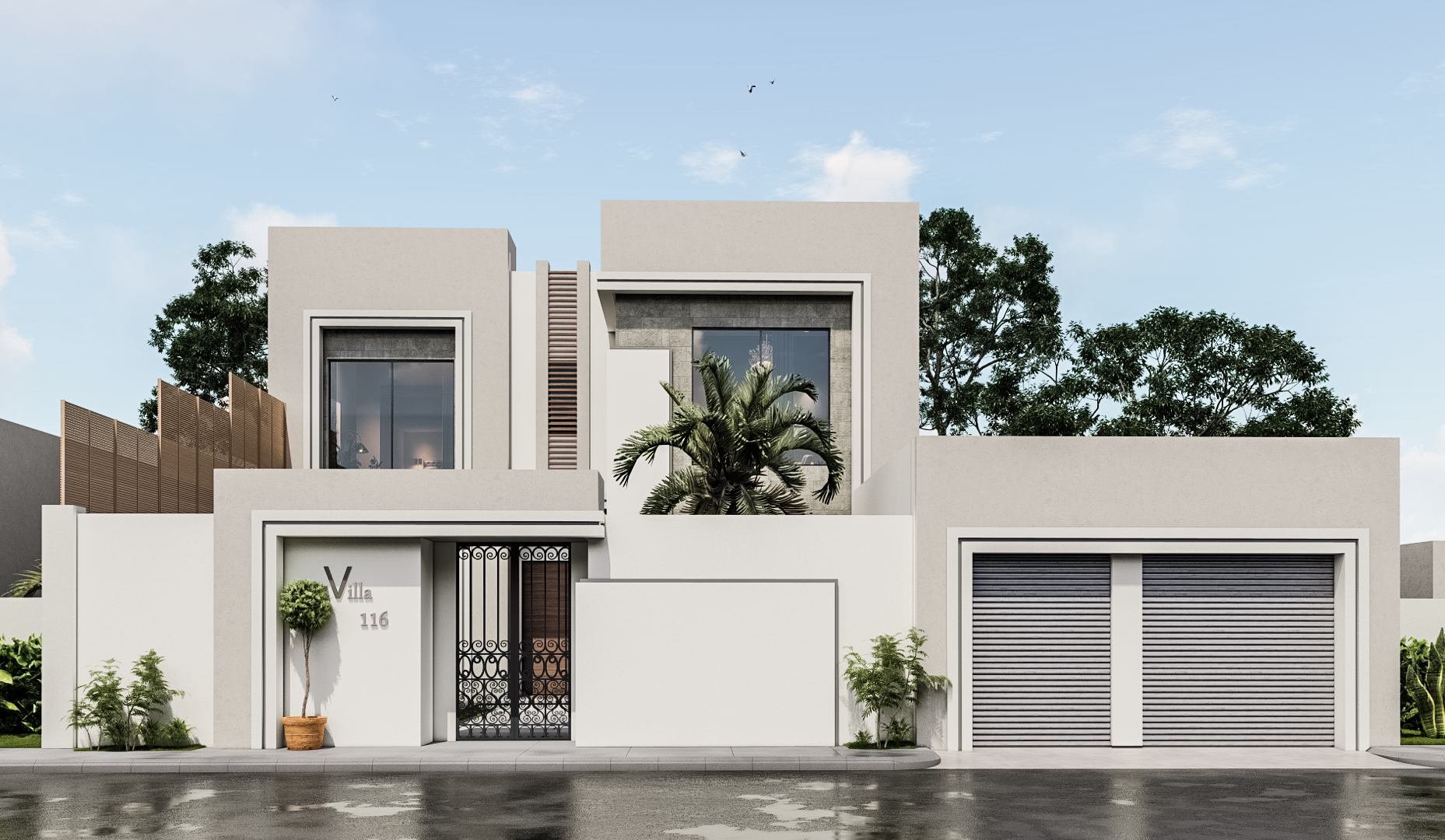 现代优雅 · 当代别墅外观和景观设计-2