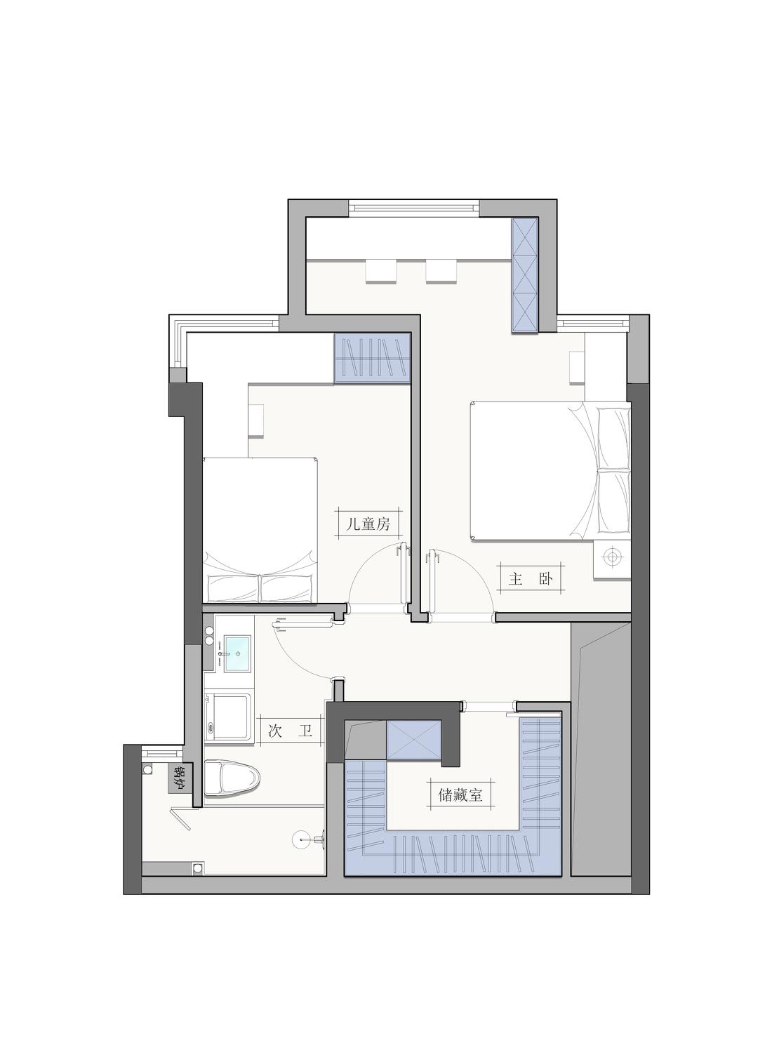 日式平层改造丨中国重庆丨重庆初晨设计-3