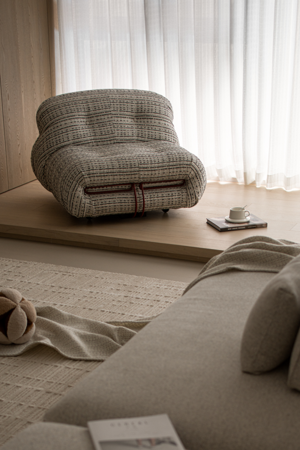 140㎡原木风奶油色公寓设计丨中国浙江丨陈芮蕊-16