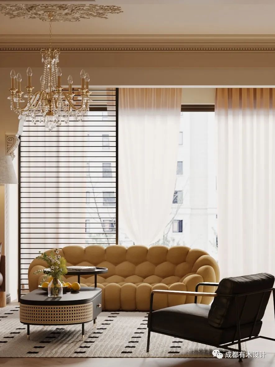 金沙城锦西观棠 · 法式复古的岁月静好丨有木设计-5