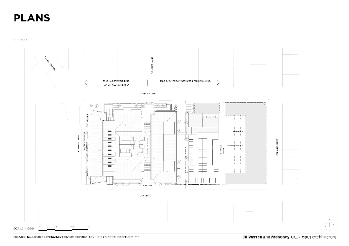 克赖斯特彻奇司法和紧急事务管理园区，新西兰 / Warren and Mahony + Cox Architecture +WSP Group-79