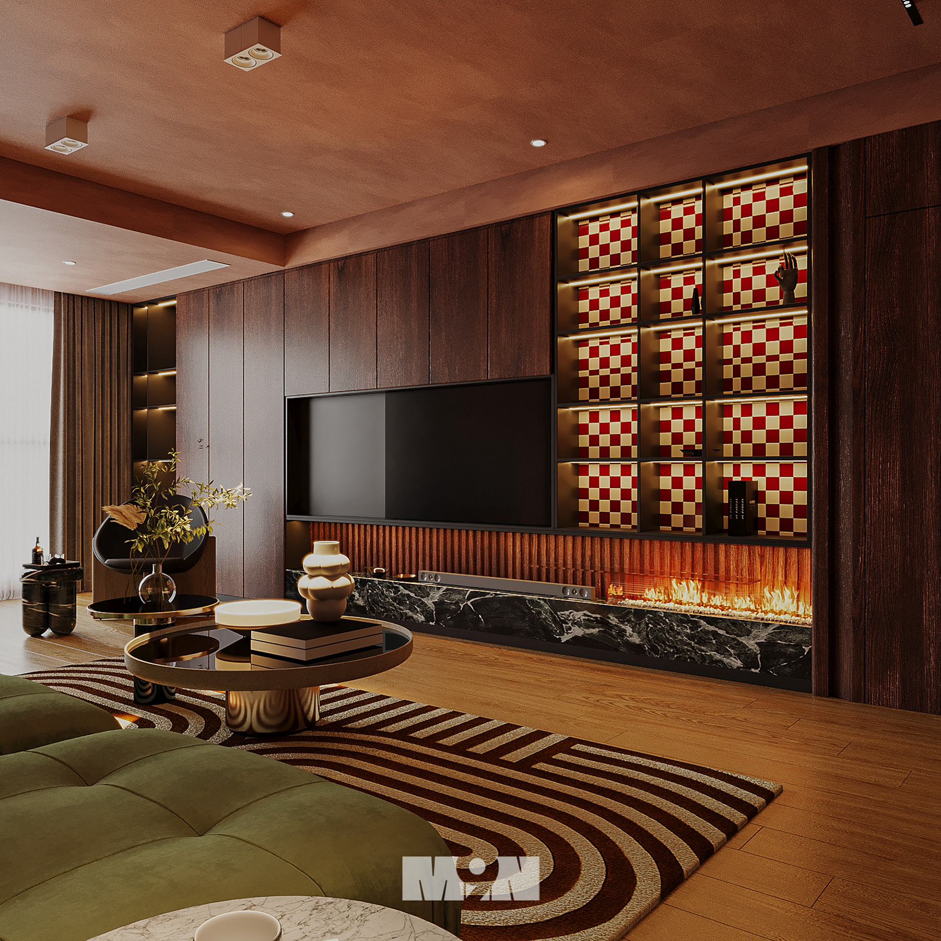 现代复古客厅-9