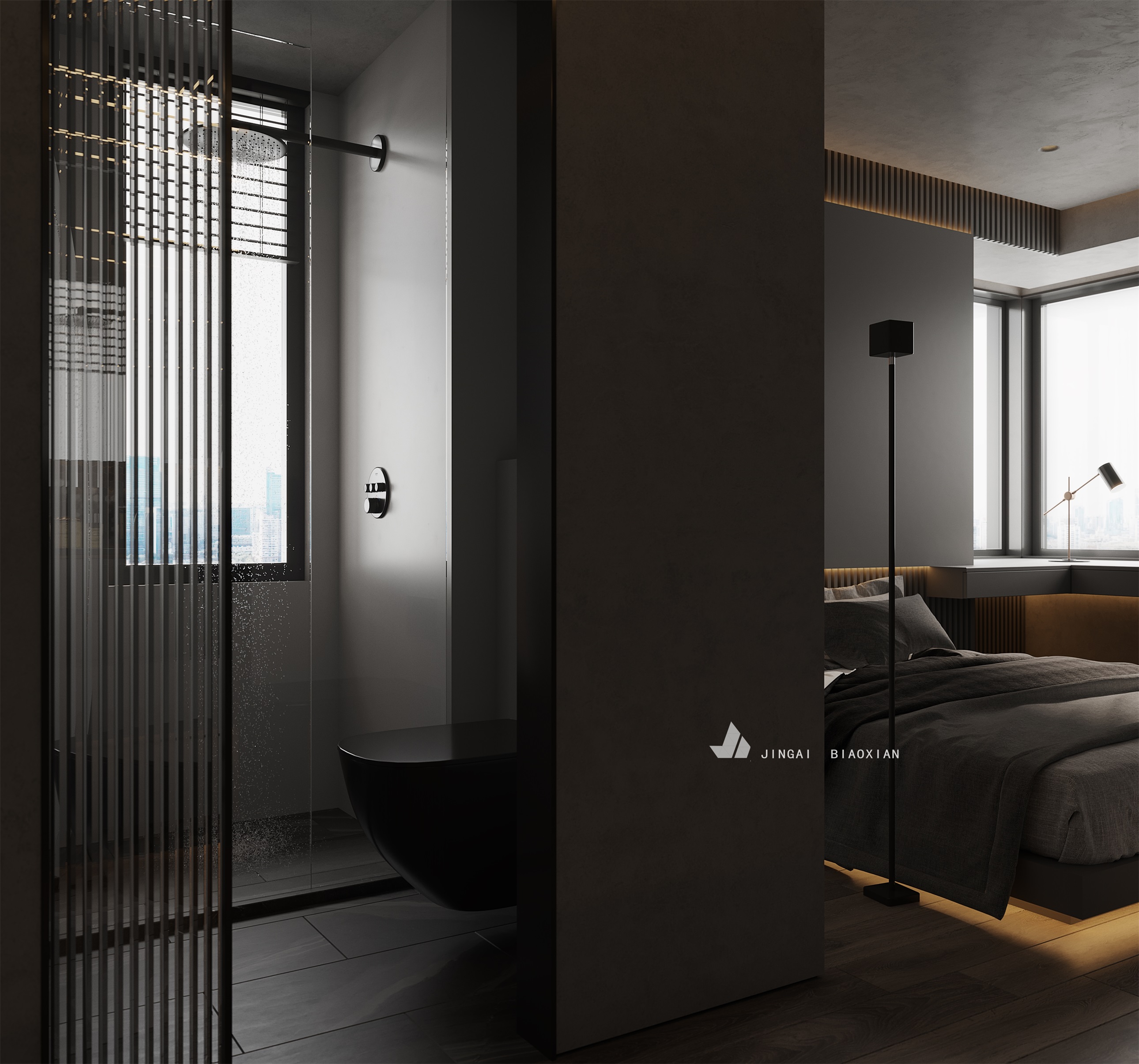 金该视觉呈现的时尚办公空间丨朱晨毅-22