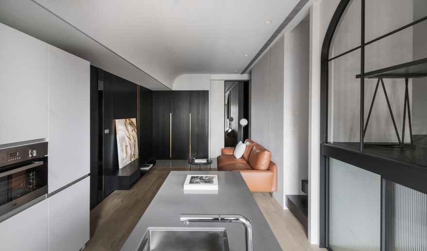 台北士林区黑与白小户型设计丨中国台北-13