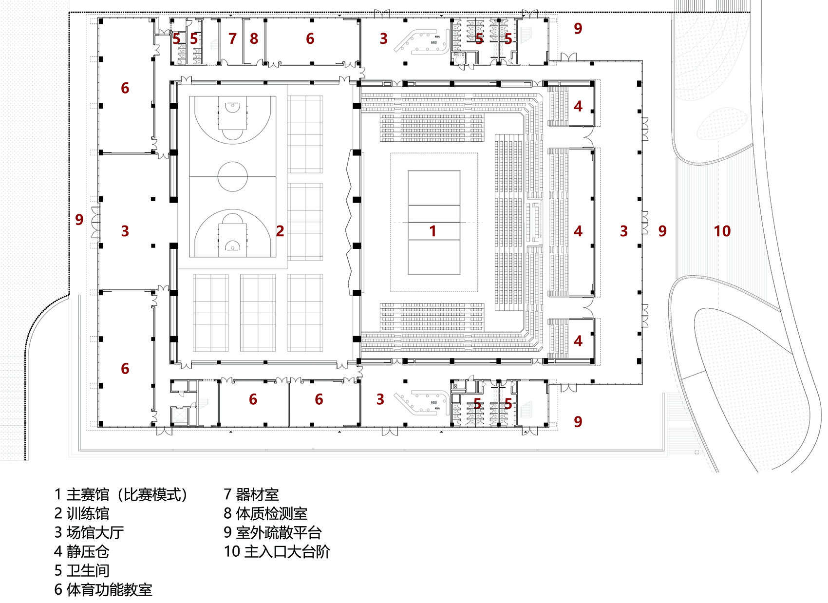 成都外国语学院宜宾校区综合体育馆丨中国宜宾丨同济大学建筑设计研究院（集团）有限公司-97