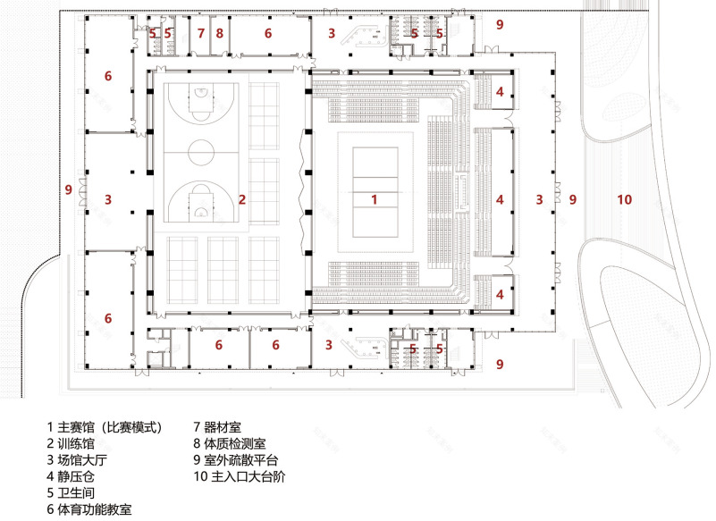 成都外国语学院宜宾校区综合体育馆丨中国宜宾丨同济大学建筑设计研究院(集团)有限公司-97
