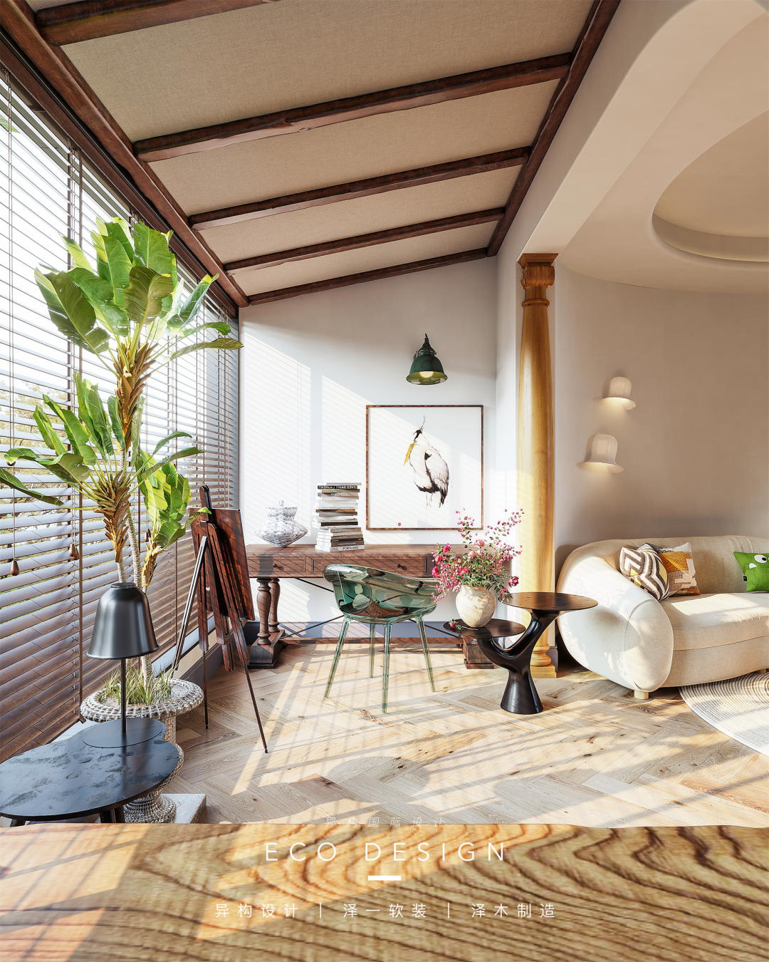 复古南洋风海边度假艺术空间设计丨中国西安丨泽一软装-51