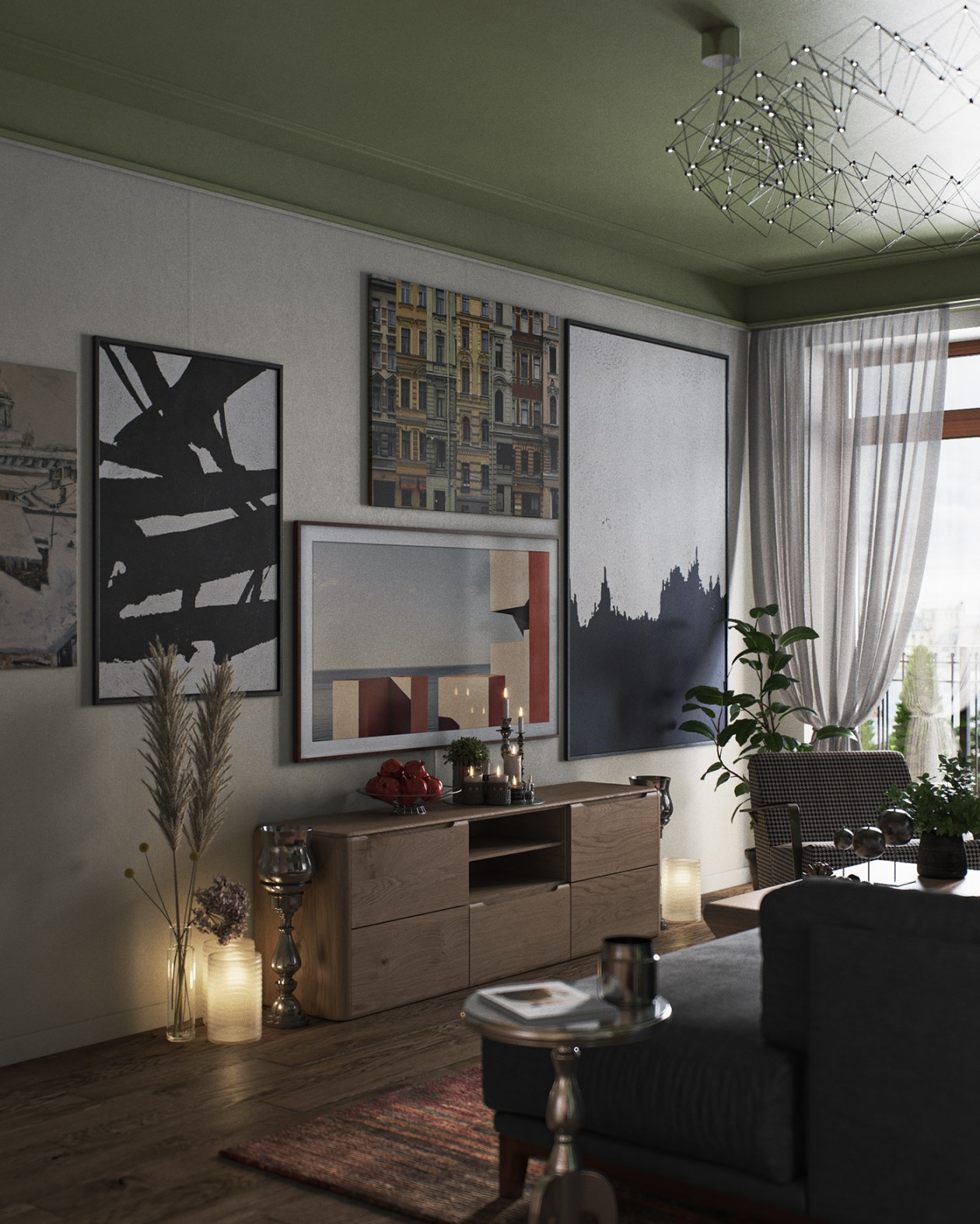 圣彼得堡 -98㎡混搭风公寓-4