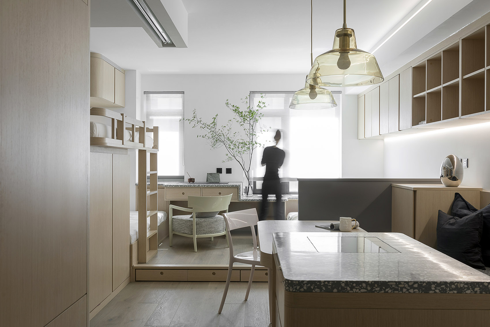 日系风，简约舒适的一字型公寓-3